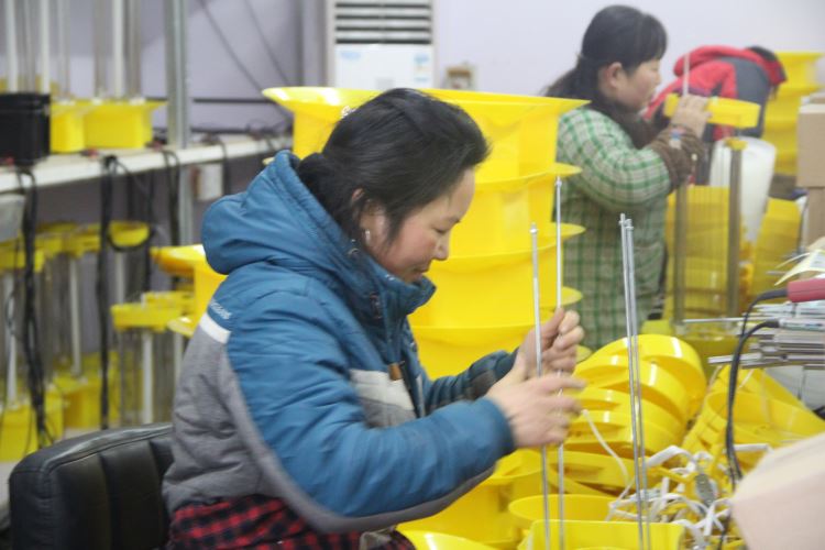 久久AⅤ天天射区二区 辛苦工作中的杀虫灯组装人员